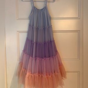 Rainbow Ombré Tulle Dress